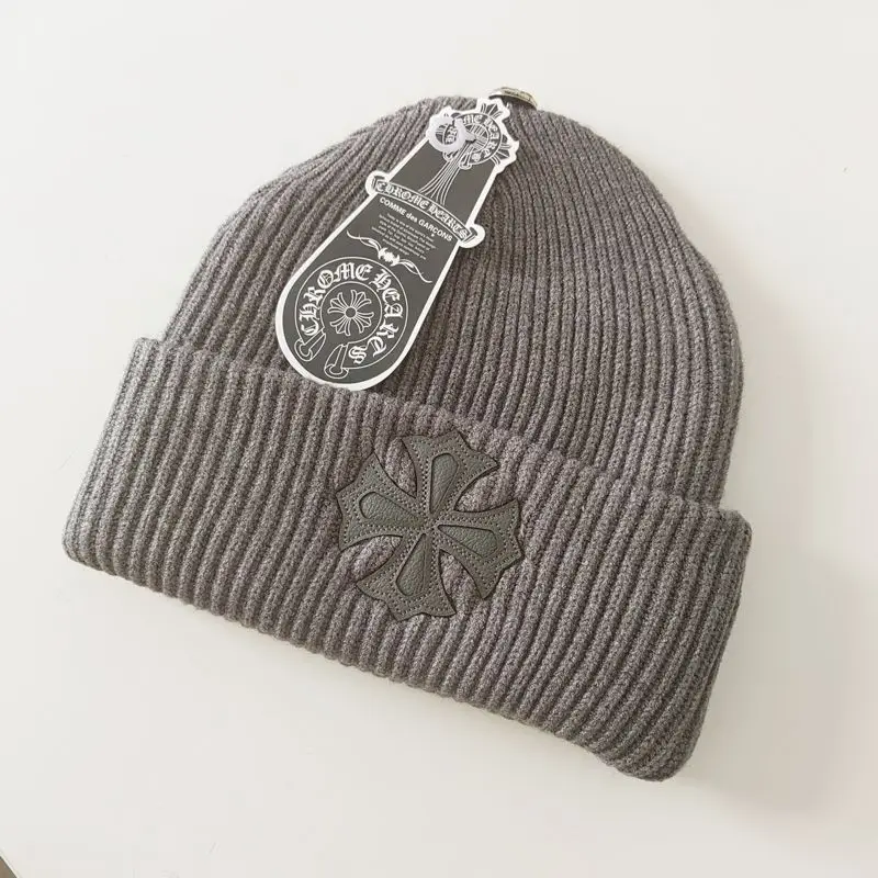 CHROME HEARTS 2025 New Men's and Women's Knitted Hat Thickened, Cold resistant, Warm, Versatile, Casual Knitted Hat