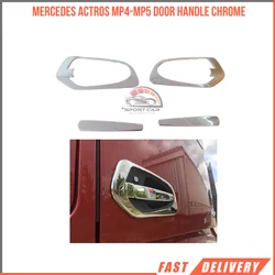 Manija de puerta Compatible con Mercedes ACTROS MP4-MP5, accesorios de acero inoxidable de alta calidad, Chrom, derecha e izquierda, 2 piezas