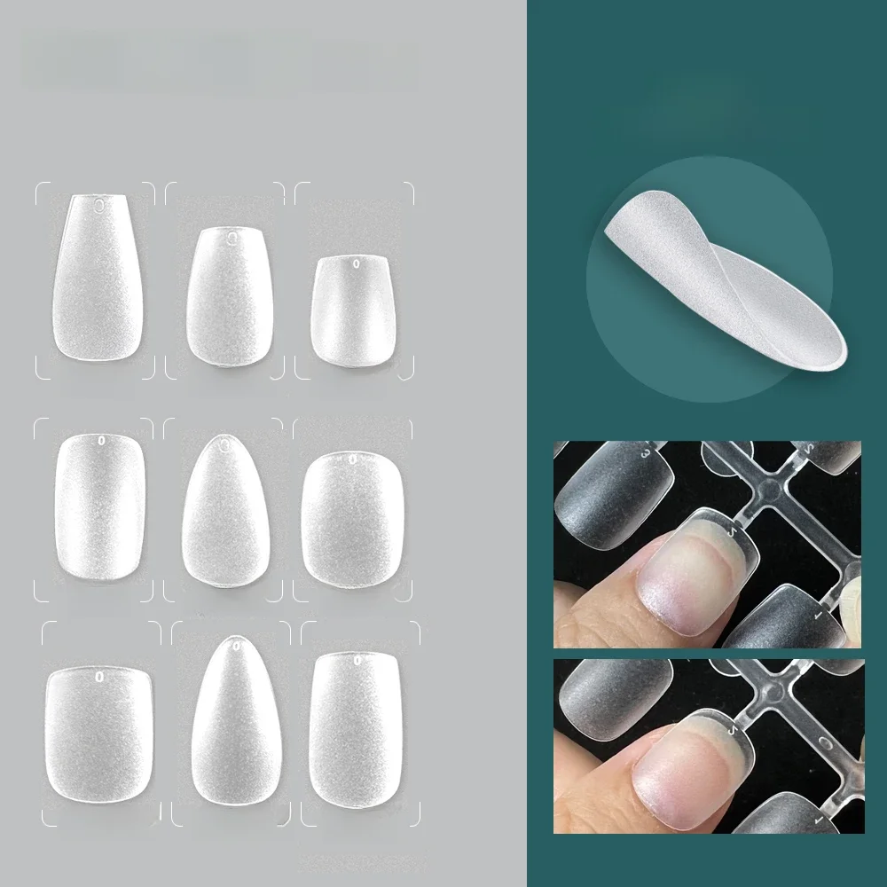 MYBORMULA 120 pièces pointes d'ongles Super courtes mates couverture complète presse sur l'ongle xs xxs faux ongles pour Extension de lit d'ongle plat petit
