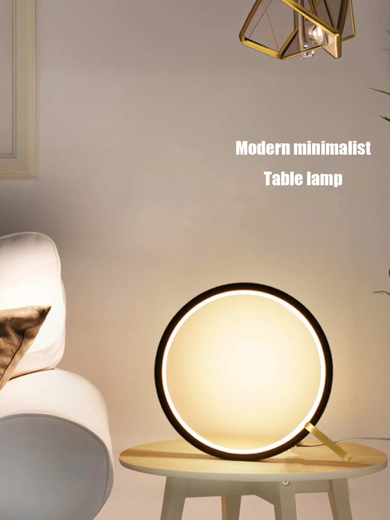 16cm Round LED Table Lamp USB Button Stepless Dimming Reading Desk Lamp Bedroom Decor Night Light Bedside Table Lamp