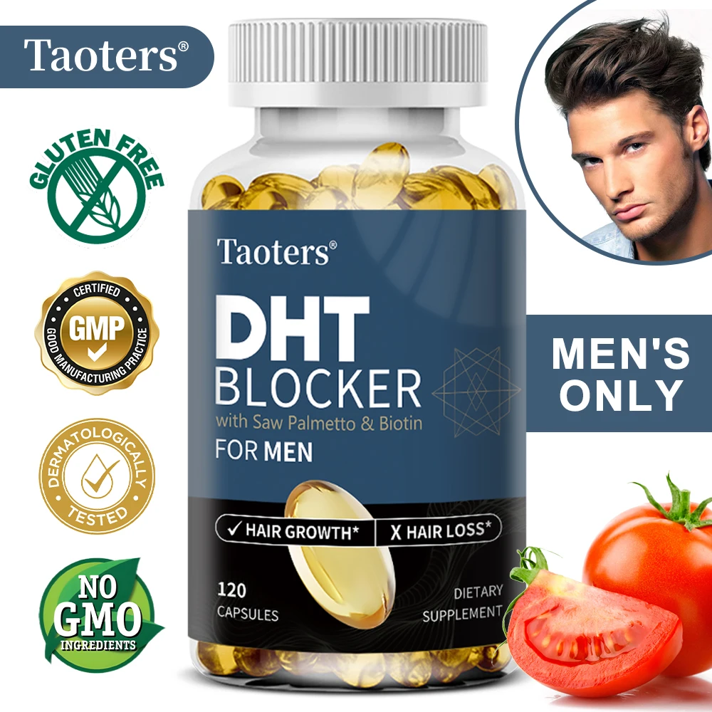 DHT Blocker Capsules with Saw Palmetto, Support Healthy Hair Growth, Skin & Nails Wellness for Men & Women, Increase Vitality