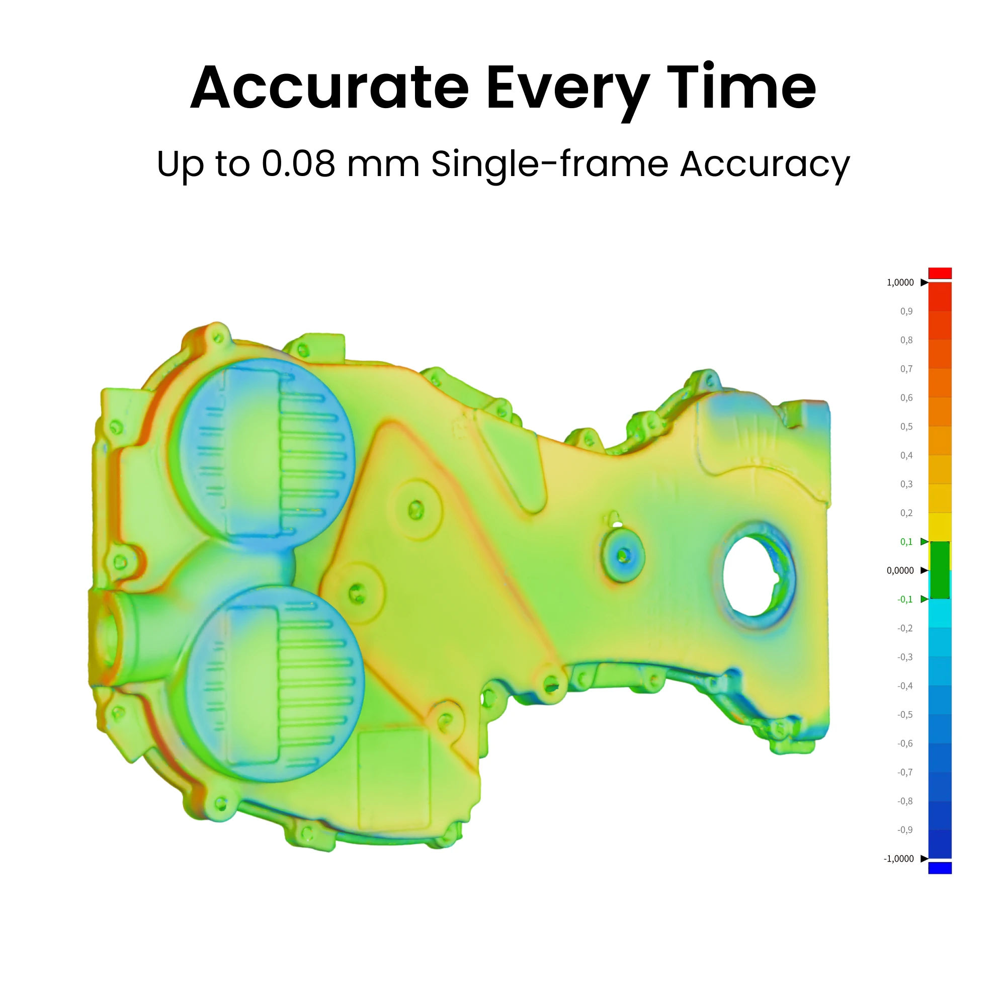 Skaner 3D Revopoint POP 3 Plus 0,04 mm Precyzyjny ręczny skaner prędkości 18 kl./s do drukarki 3D Skaner 3D średnich obiektów Zaawansowany