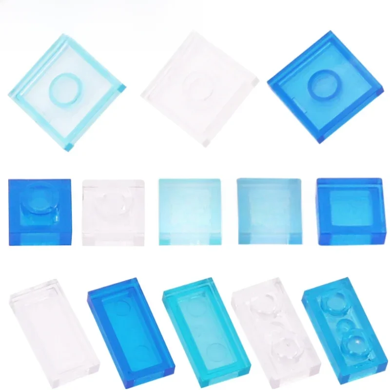 Blocs MARUMINE en brique, pièces transparentes 1x1 1x2 2x2, plaque de Base de carrelage 3070 3069 3023 3024 MOC, accessoires de construction de ville classiques