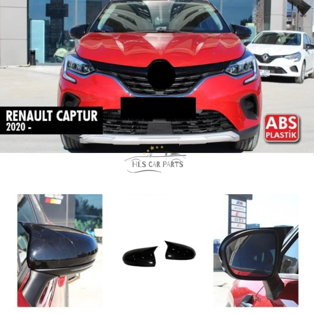 Bat Mirror Cover For Renault Captur 2020 and After Model Year Car Accessories Piano Black Tuning Auto Sport Design External Part