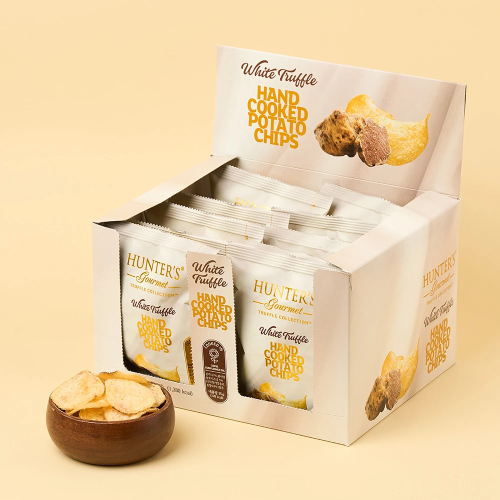 HUNTER'S HUNTER'S CHIPS POTATTO TUTLEFLED Blanco Premium 25g * 10