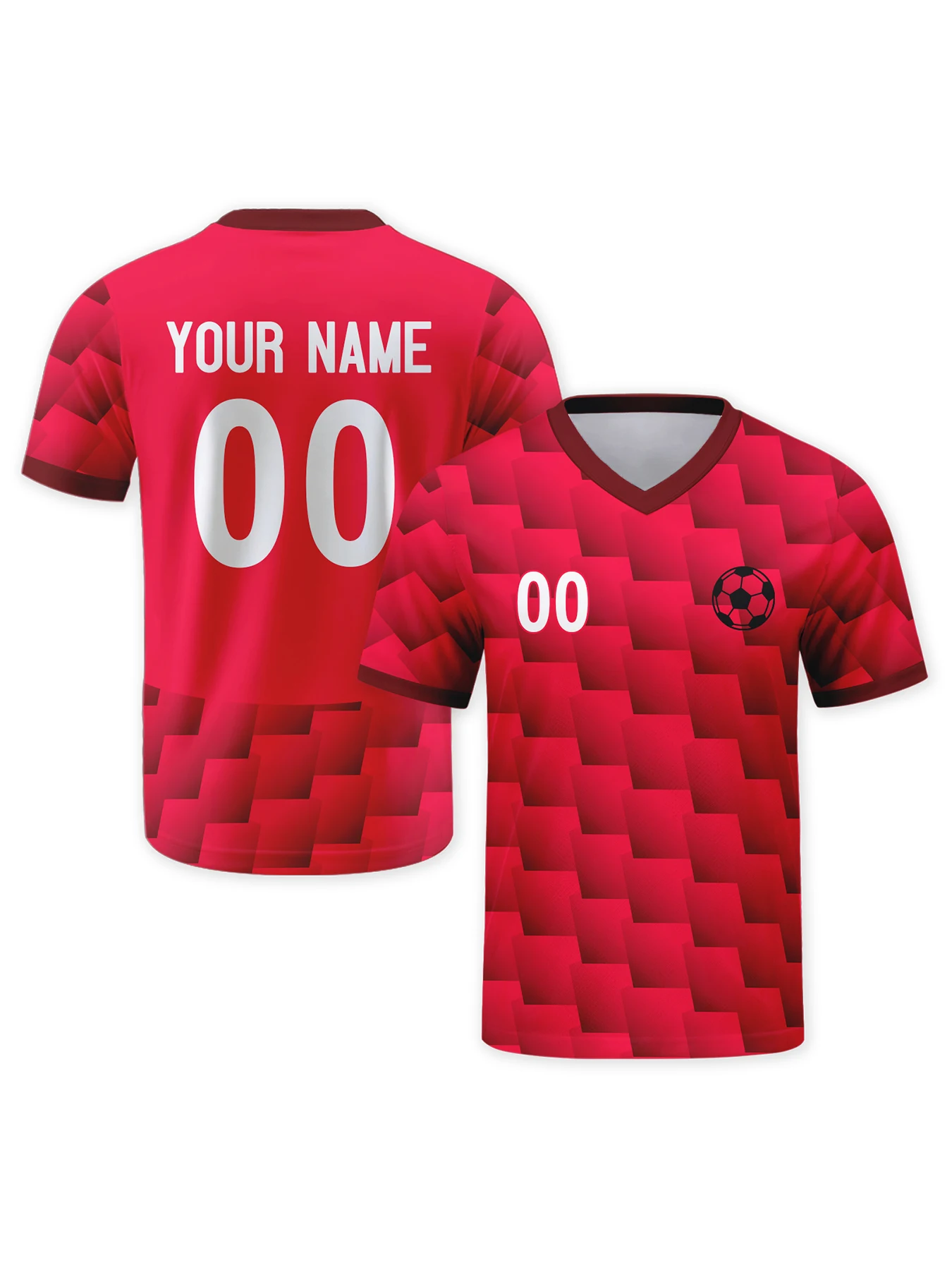 

Custom Red Soccer Jerseys Personalized Football Shirt with Name Number Logo Women Men Youth Soccer Team Jersey Fans Gift