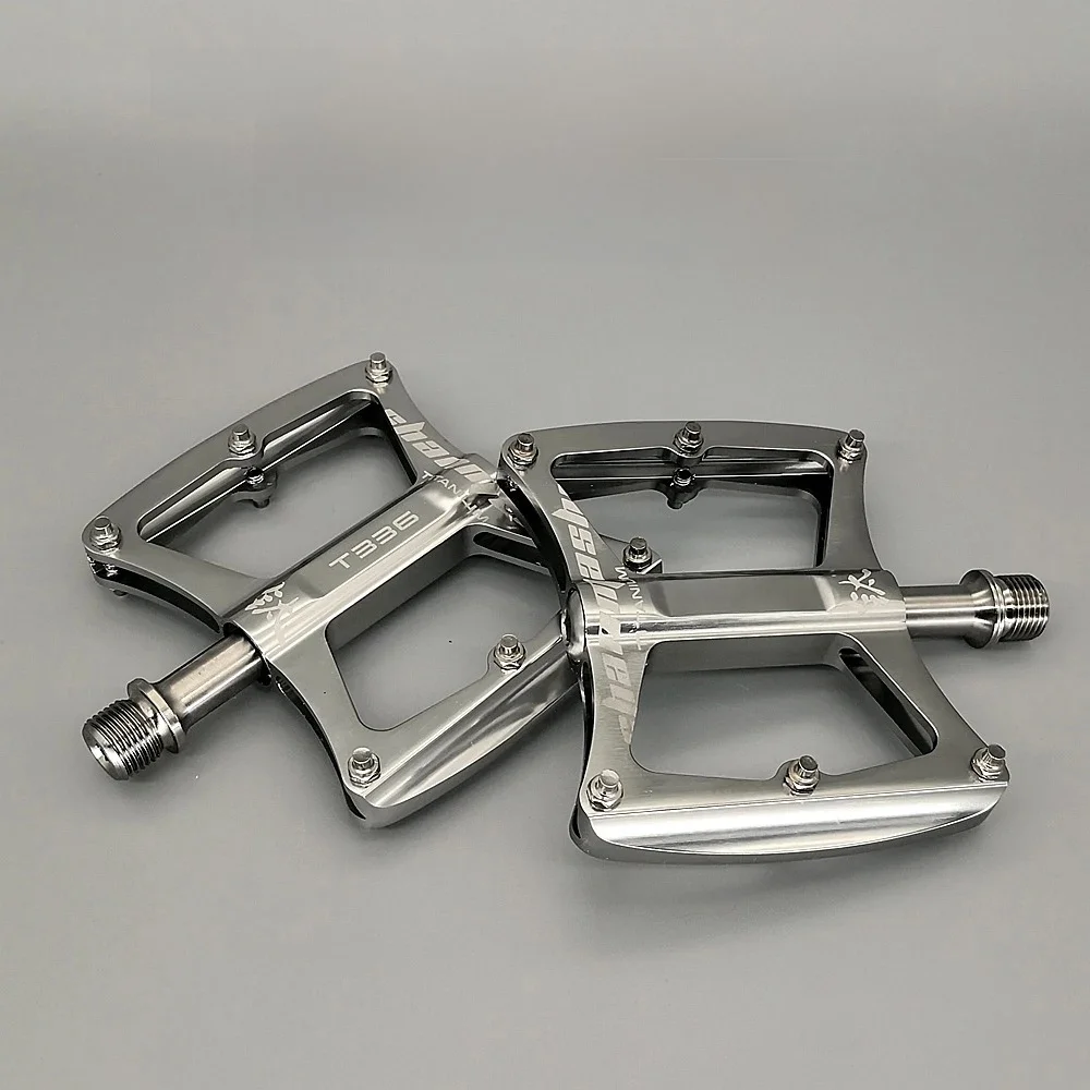 AliExpress WALGUN Ultralight Titanium 3 Bearings Bicycle Pedals Mountain Bike Pedal Anti-slip Footboard Titanium Alloy MTB Road Bike Pedals Parts