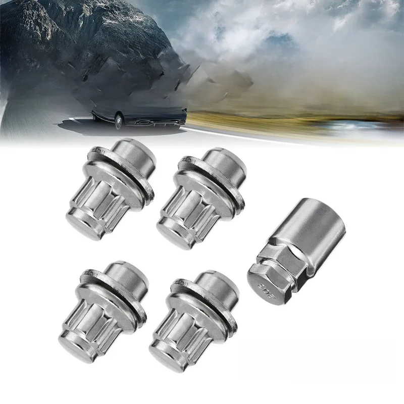 5 pièces roue cosse boulon goujon écrou voiture verrouillage roue boulon écrous M12 x 1.5 pour Toyota en alliage d'aluminium roue boulons pneu antivol vis