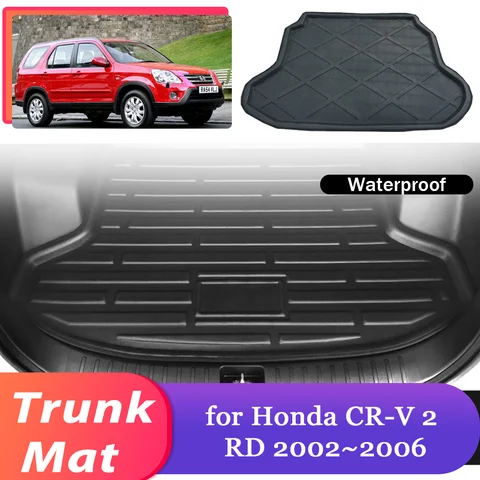 Mata bagażnika samochodowego do Hondy CR-V CRV 2 RD 2002 ~ 2006 2003 Taca bagażnika Wodoodporna wykładzina bagażnika Akcesoria do dywaników