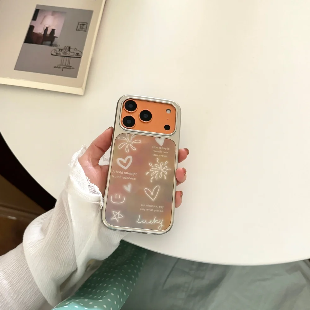 

Romantic gilt firework fashion mobile phone case suitable for iPhone14 15 16 17ProMax simple shockproof mobile phone case