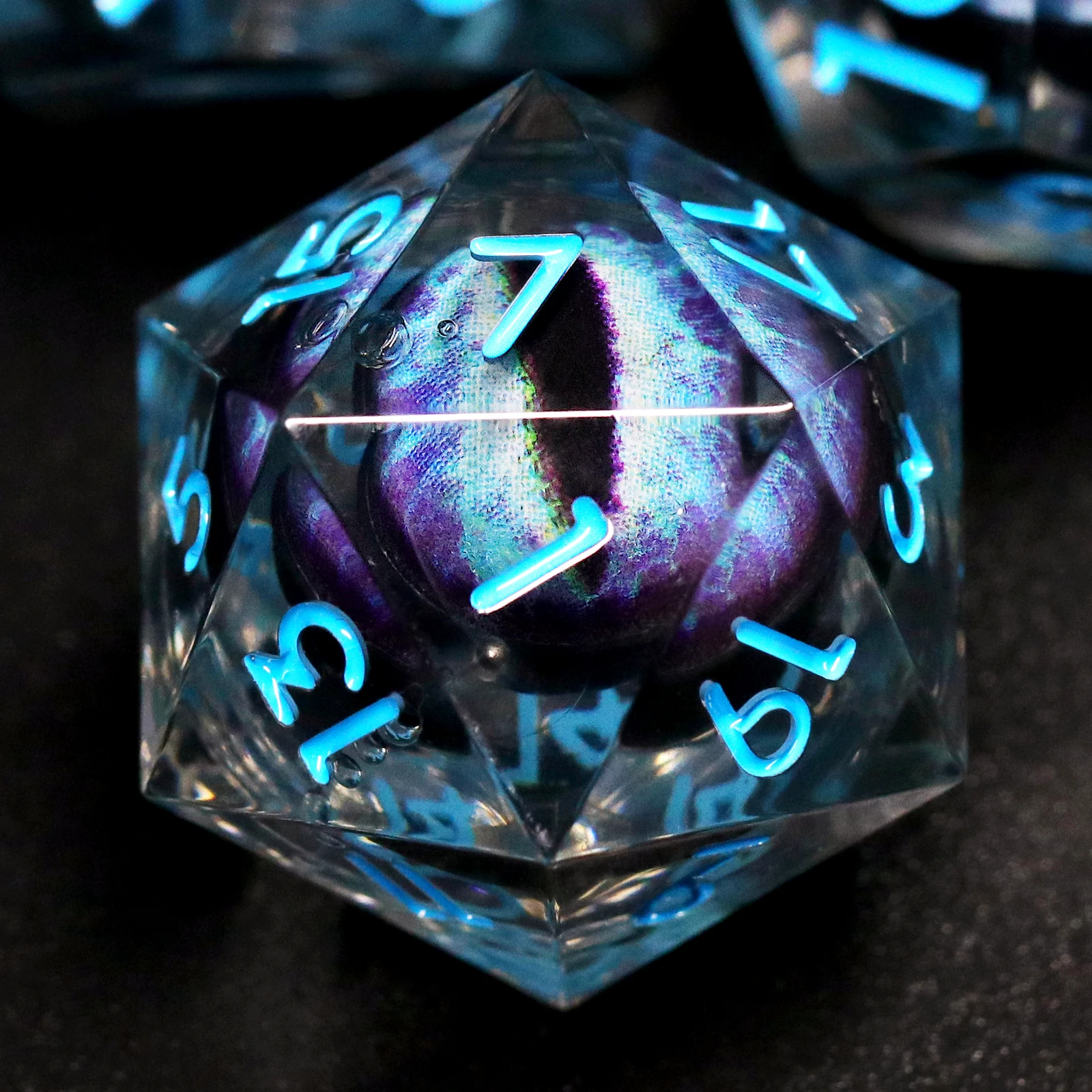 

Dragon Eye Dice, Liquid Core Dice Set DND Dungeons and Dragons Resin Dice Role Playing Dice Polyhedral Beholder's Ttrpg Die