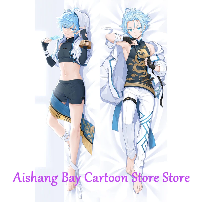 

Dakimakura Anime Pillow Cover Chongyun Genshin Impact For Women Double Sided Print Life-size Body Decoration