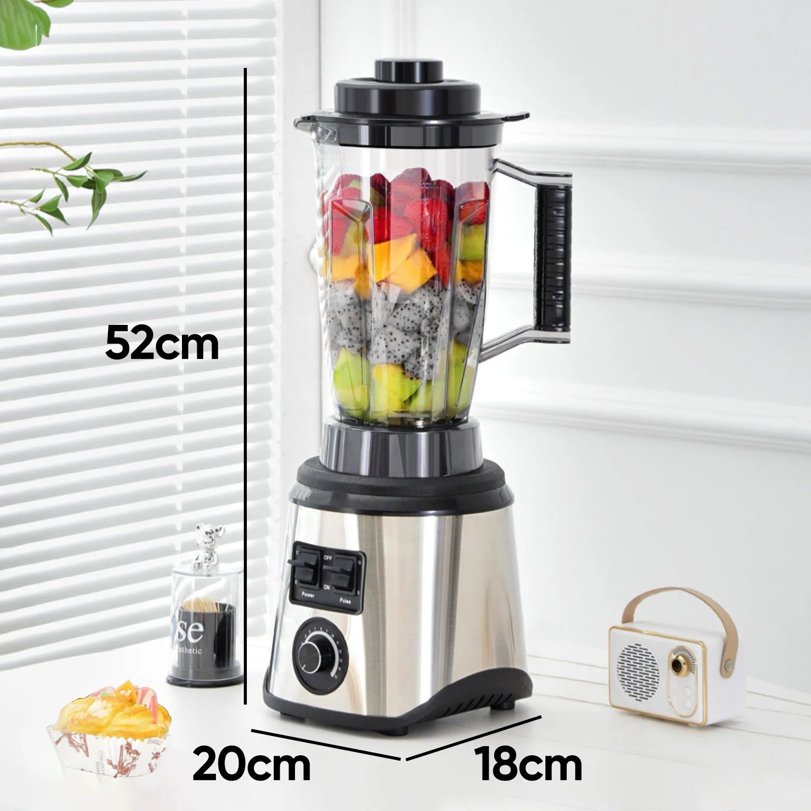 9500W 3 in 1 Powerful Blender Mixer Juicer Smoothie Maker 3L+1.5L+0.5L 3Container Food Processor Blender Mixer for Ice Nut Fruit