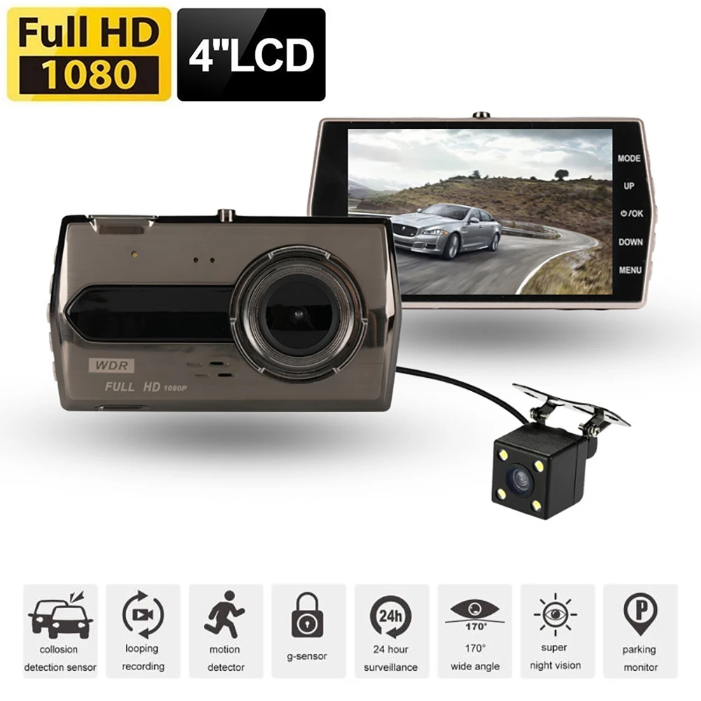 

Car DVR Dash Cam Car Camera 1080P HD Car Video Recorder Night Vision Auto Dashcam Vehicle Black Box Car Accessories Rear View