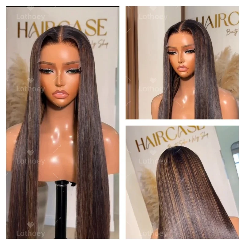 يسلط الضوء على 5x5 الدانتيل إغلاق شعر مستعار غلويليس مستقيم قبل قطعها 13x6 /360 الدانتيل الباروكة الأمامية خصلات الشعر المستعار الإنسان