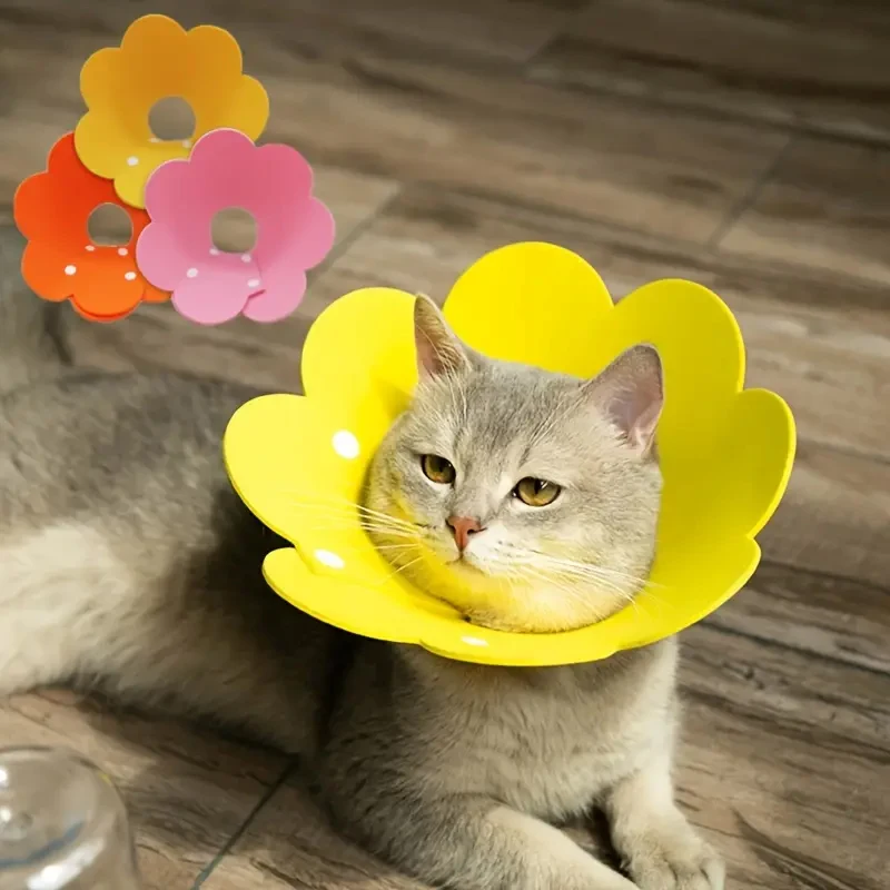 Sunflower Pet Collar Cat Queen Elizabeth Restoration Collar Cat Pet Anti Lick Collar