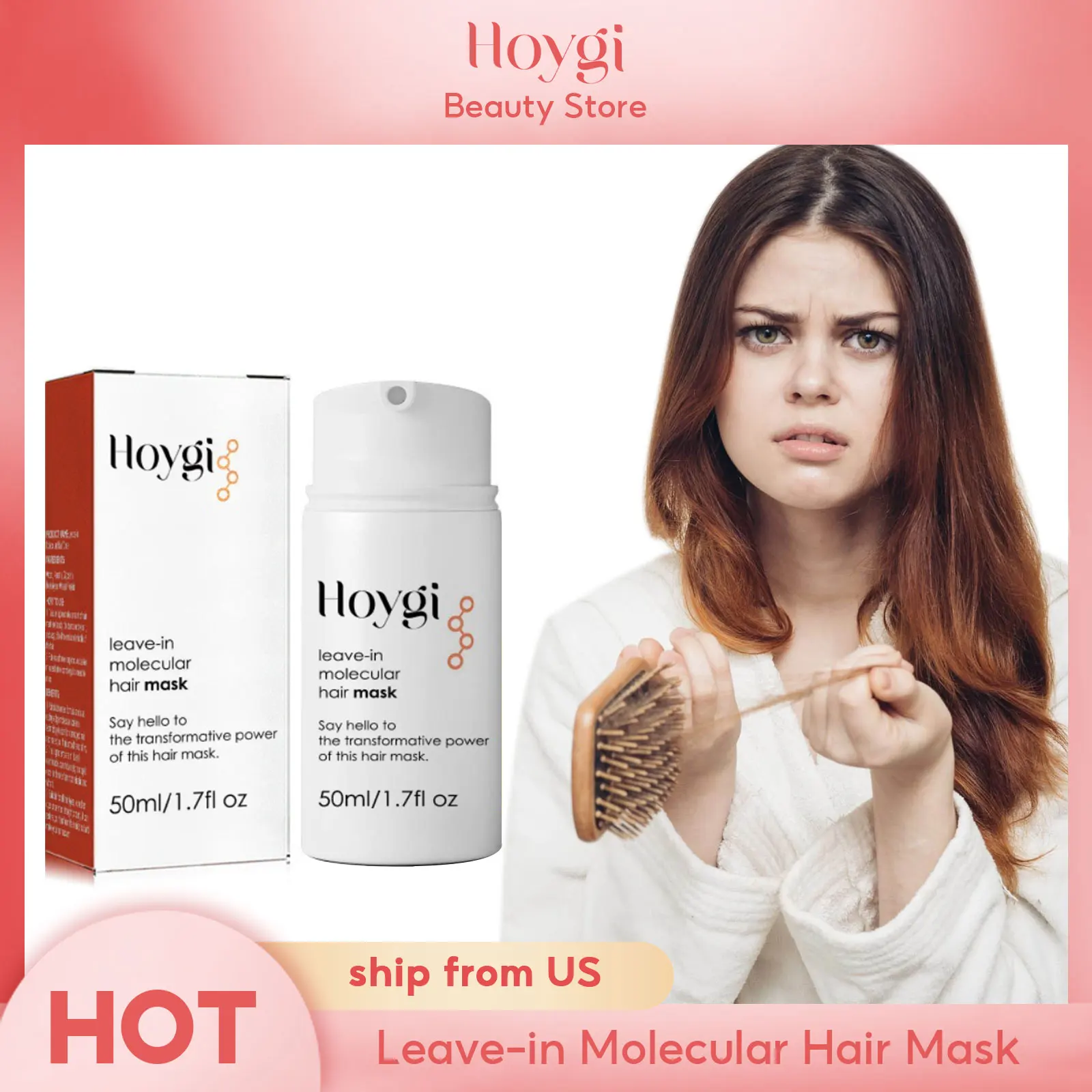 Leave-in Molecular Hair Care Magical Hair Treatment Mask Hydrating Organic Nourishing Keratin Repair Hair Mask for Damaged Hair