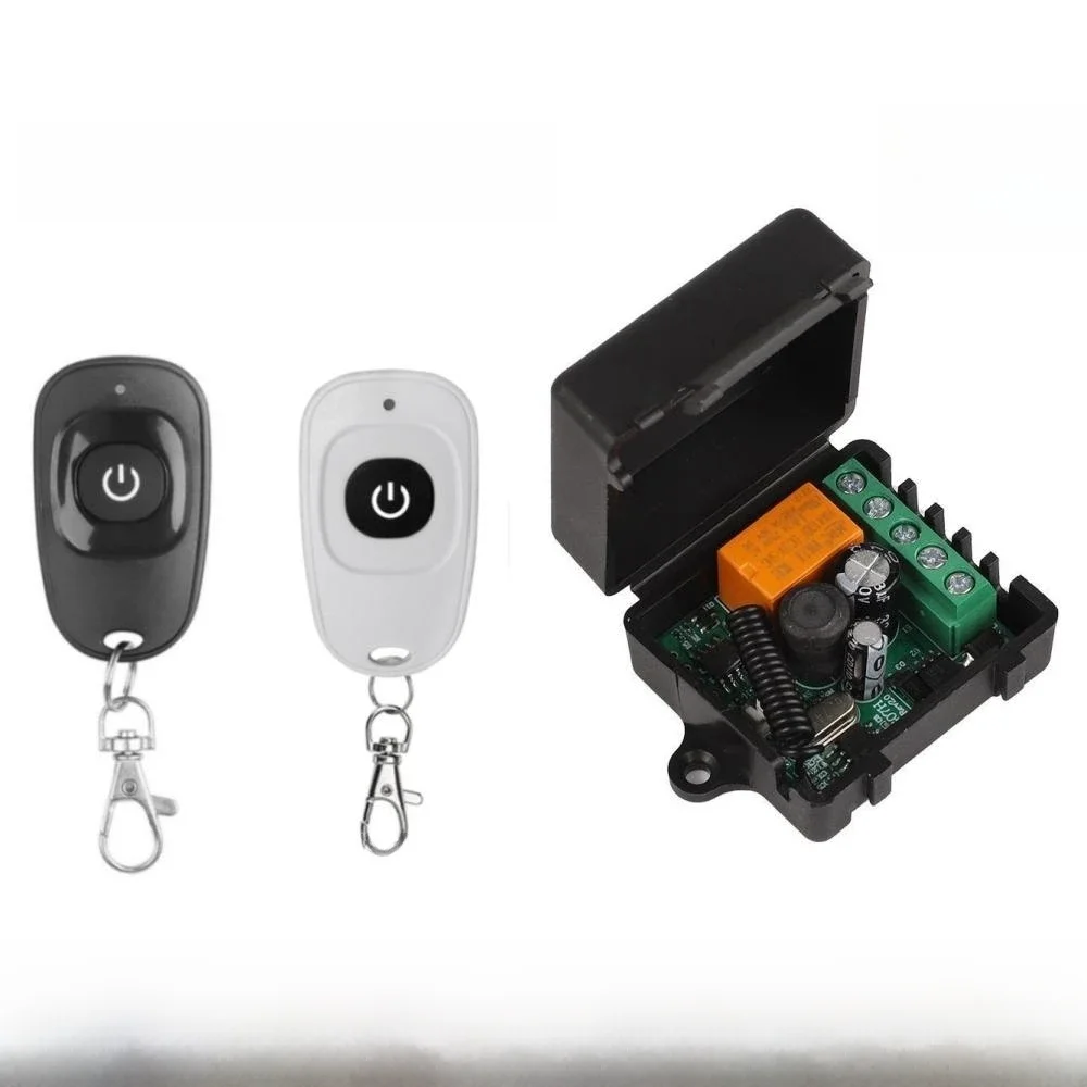 Commutateur sans fil avec télécommande DC 12V 24V 36V 433 MHz, récepteur de relais rf 1 CH et transmetteur 1CH pour serrure électromagnétique de porte