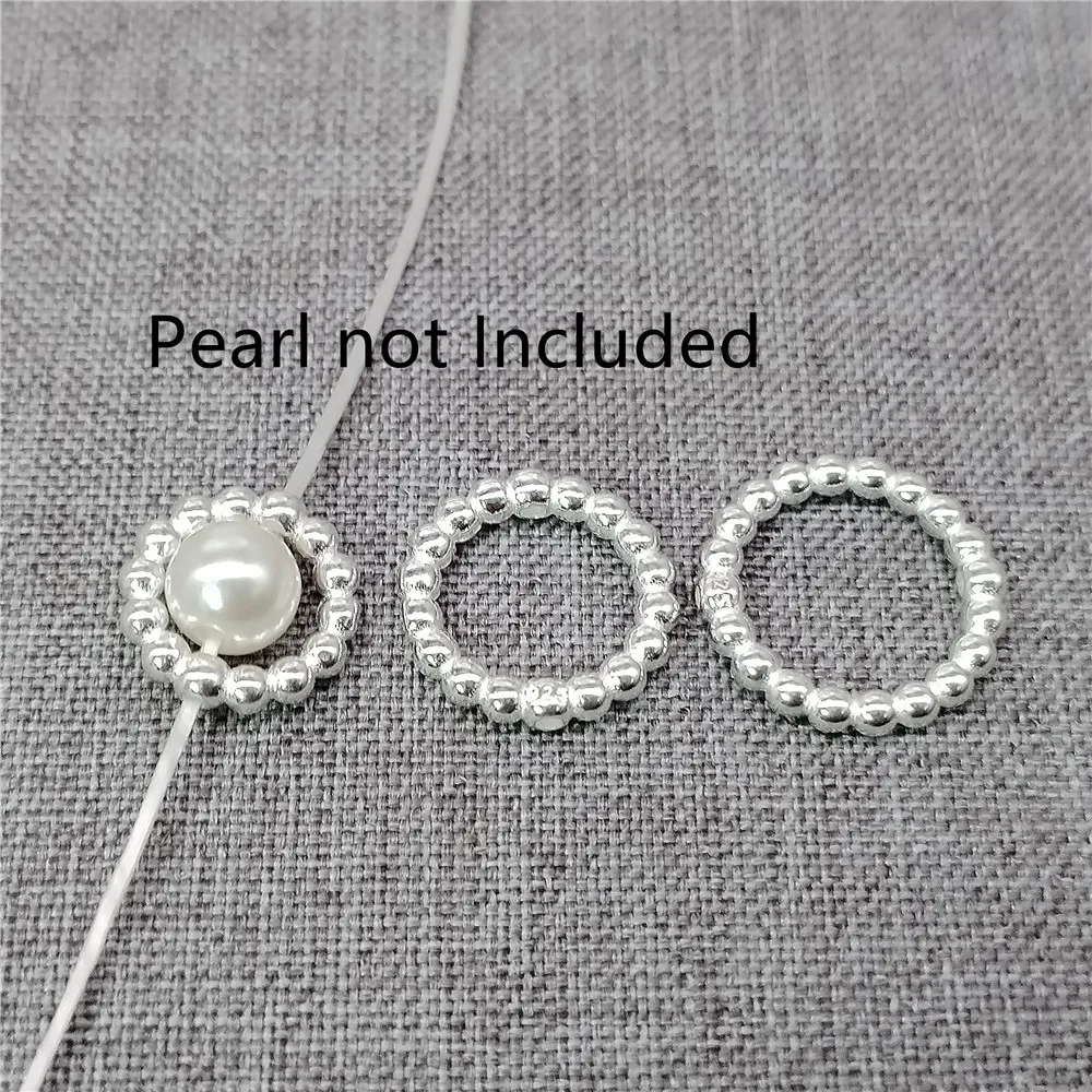 

2 шт. блестящих круглых соединительных рамок-бусинок из стерлингового серебра 925 пробы, подходят для жемчуга диаметром 6 мм, 8 мм, 10 мм.