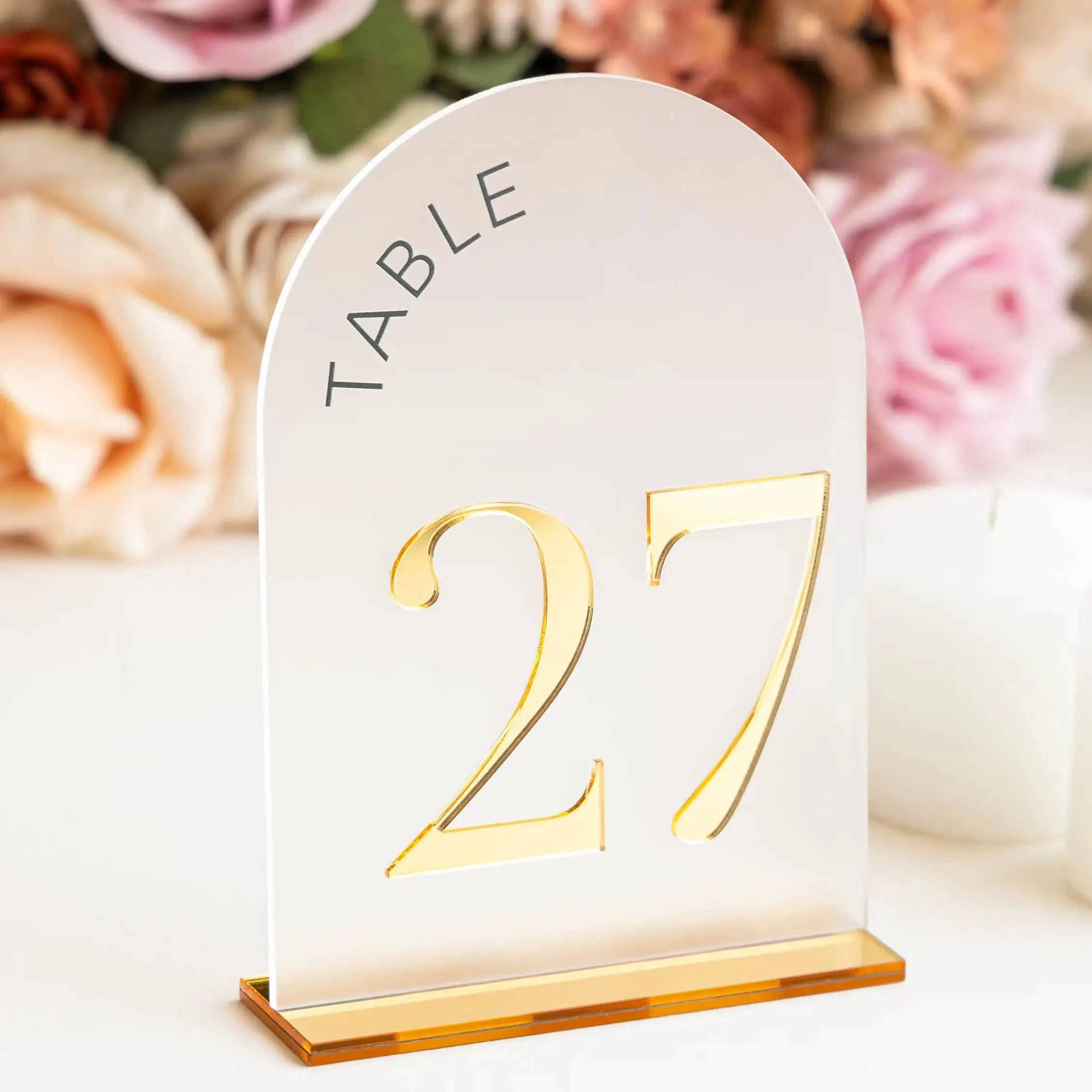 Frosted Arch Acrylic Table Numbers Table Signs Wedding Table Decor Wedding Signage Black Table Numbers Wedding Reception Decor