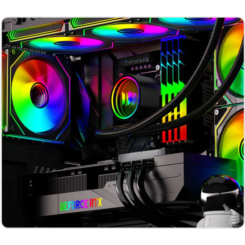 UPSIREN Poseidon Cermin 360 ARGB Radiator Pendingin Air All-In-One, Efek Pencahayaan Tanpa Batas/TDP 285W/Dukungan 1700/AM5/AM4