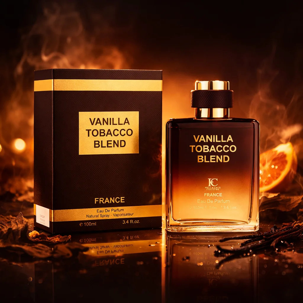 Mélange de tabac vanillé 100ml - Fragrance Couture. Parfum oriental épicé Eau de Parfum avec des notes intenses de vanille douce et une base de tabac boisé.