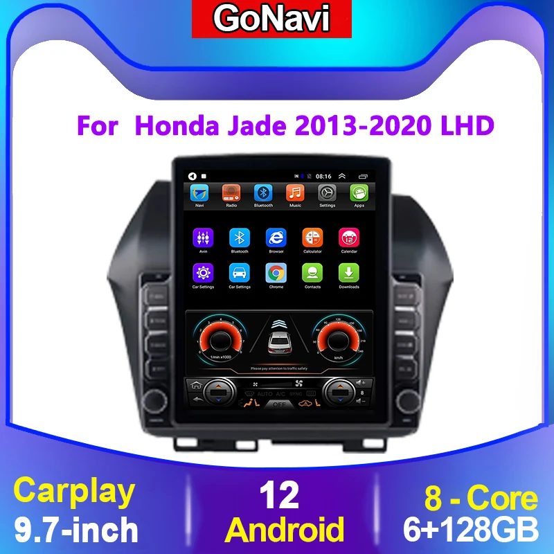 

GoNavi For Honda Jade Android Car Radio Stereo Receiver 2 Din Auto Central Multimedia Dvd Video Player Touch Screen Carplay MP5