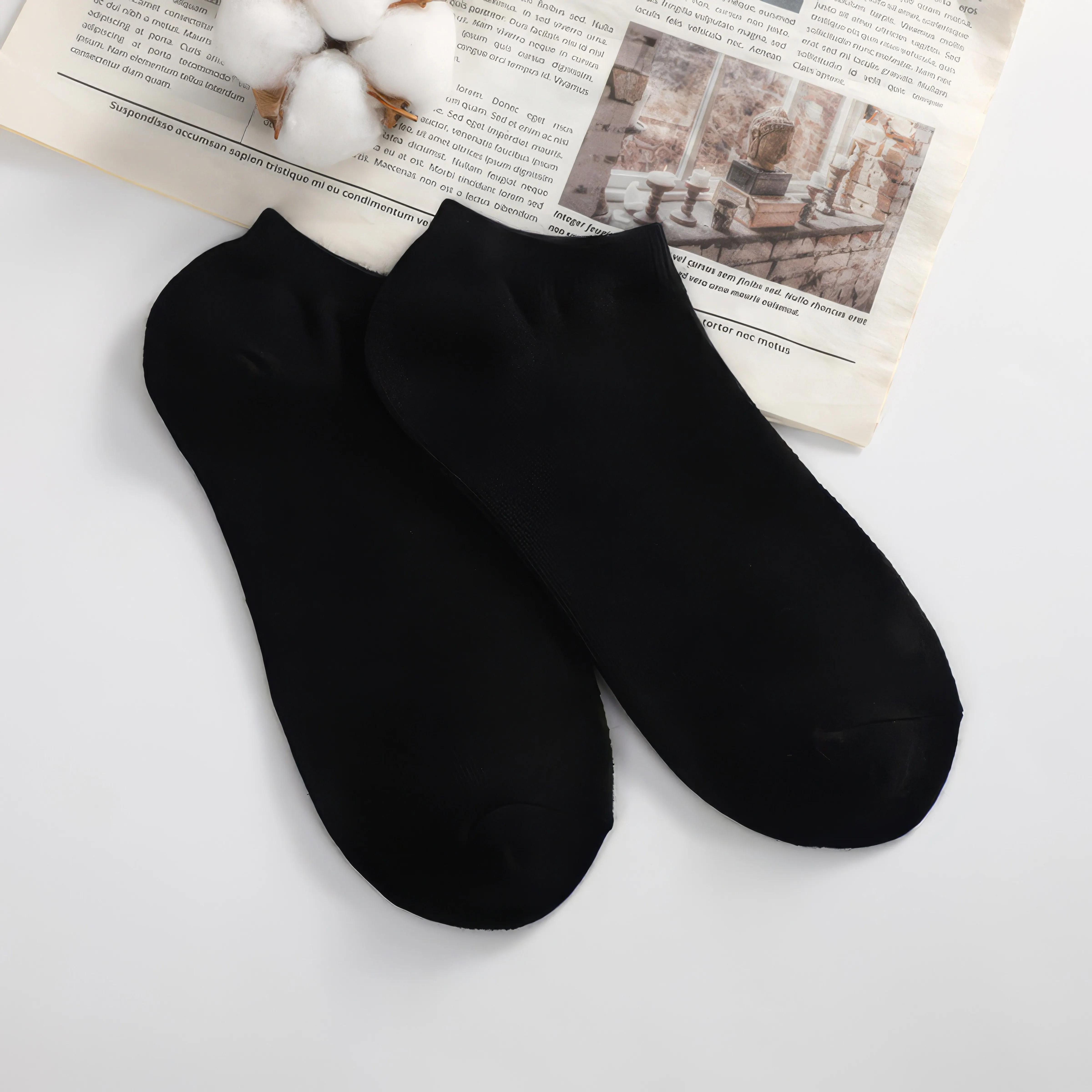 10 pares de meias clássicas pretas, brancas e cinza, respiráveis, antiderrapantes e confortáveis, adequadas para todas as estações