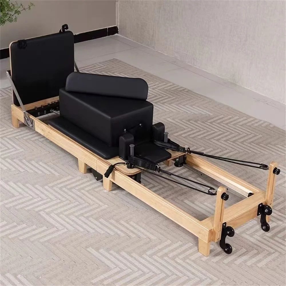 Maple Wood Pilates Reformer Bed - Opvouwbaar & ruimtebesparend, houten kist verzending voor schadevrije levering