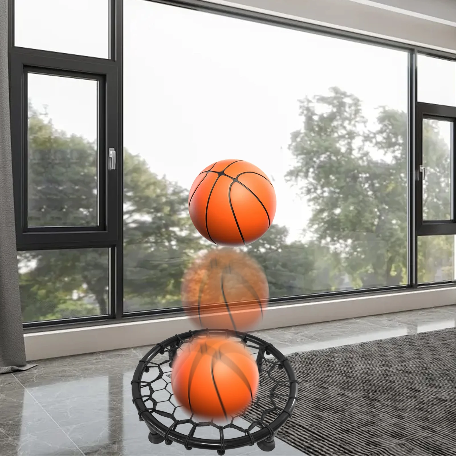 농구 훈련 네트 스포츠 매트 자동 액세서리 실내 드리블 트레이너 반환 부착 농구 탄성 연습 메쉬