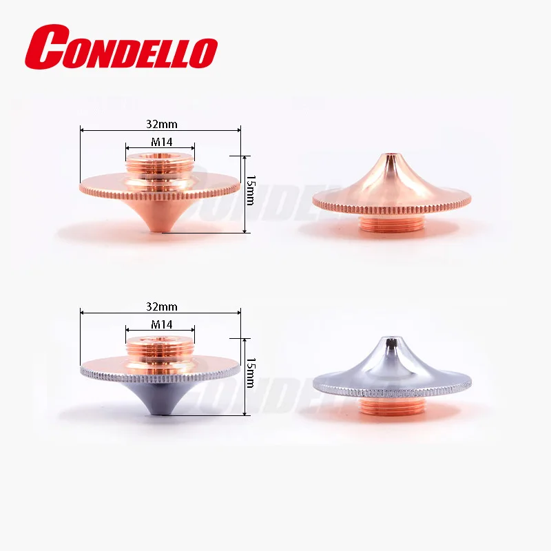 Condello Laser Nozzles Chrome-Plated Double Single Layer D32-B For Raytools Fiber Machine Parts Laser Cutting Head