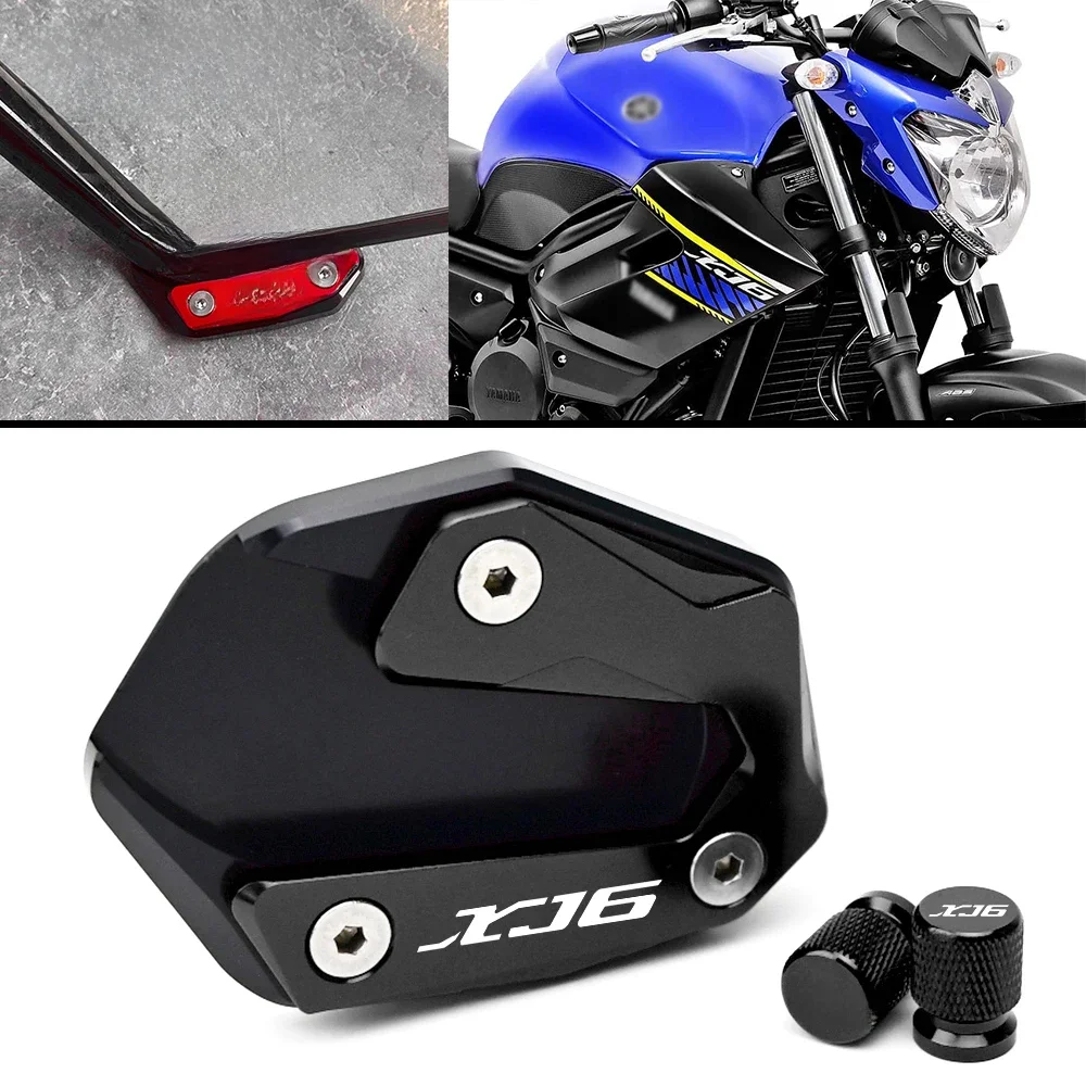 Pour Yamaha XJ6 XJ6F XJ6N DIVERSION 2009-2015 moto CNC accessoires béquille pied support latéral agrandisseur tampon bouchon de Valve de pneu