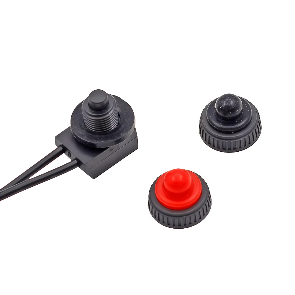 KP-107 ZE-107S 18awg Cable Waterproof Dustproof Push Button Switch On Off for LED Lighting 10pcs