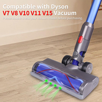 Vacuum Cleaner Head For Dyson V7 V8 V10 V11 V15 With Green LED Headlight and Roller Brush Replacement parts
