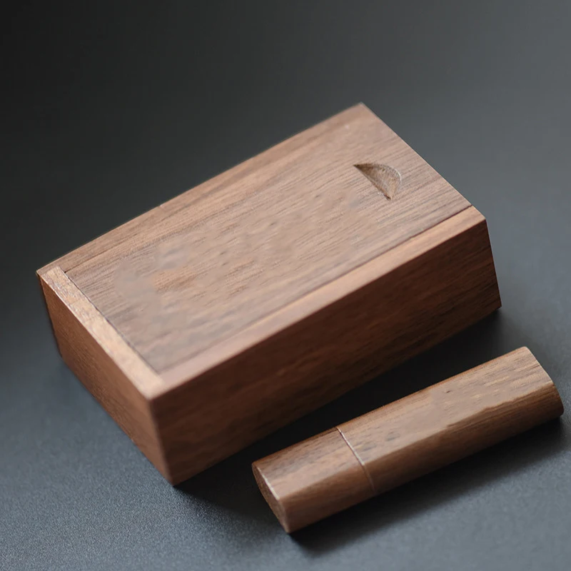 3.15x2x0.98inch Solid Wood Storage Boxes with Sliding Top for For Small Items Ring or Gift Box USB Commemorative Storage Case