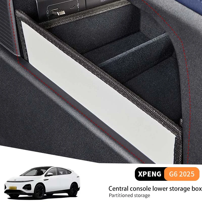 

Для Xpeng G6 2025 автомобильная центральная консоль, нижний ящик для хранения, водонепроницаемый удобный чехол-органайзер, устойчивый к царапинам, аккуратный интерьер