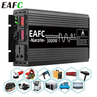 EAFC Pure Sine Wave Inverter 4000W/3000W/2000W DC 12V To AC 220V Voltage Transfer Converter Universal EU Socket Auto Accessories