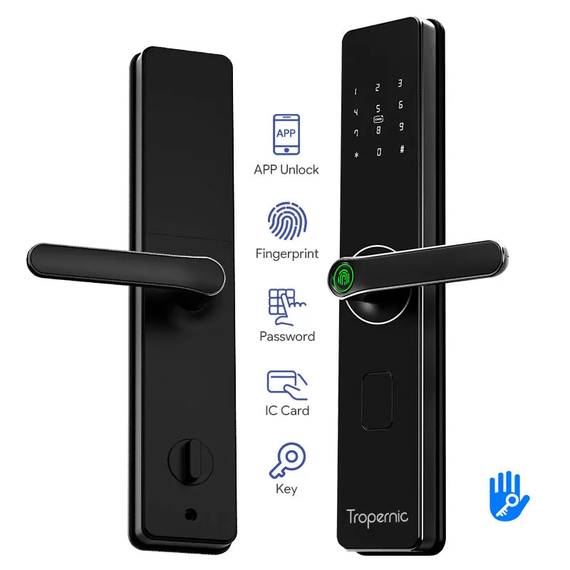 TTlock Waterproof Bluetooth Wifi Fingerprint Smart Lock Electronic Intelligent Biometric Code Digital Door Lock