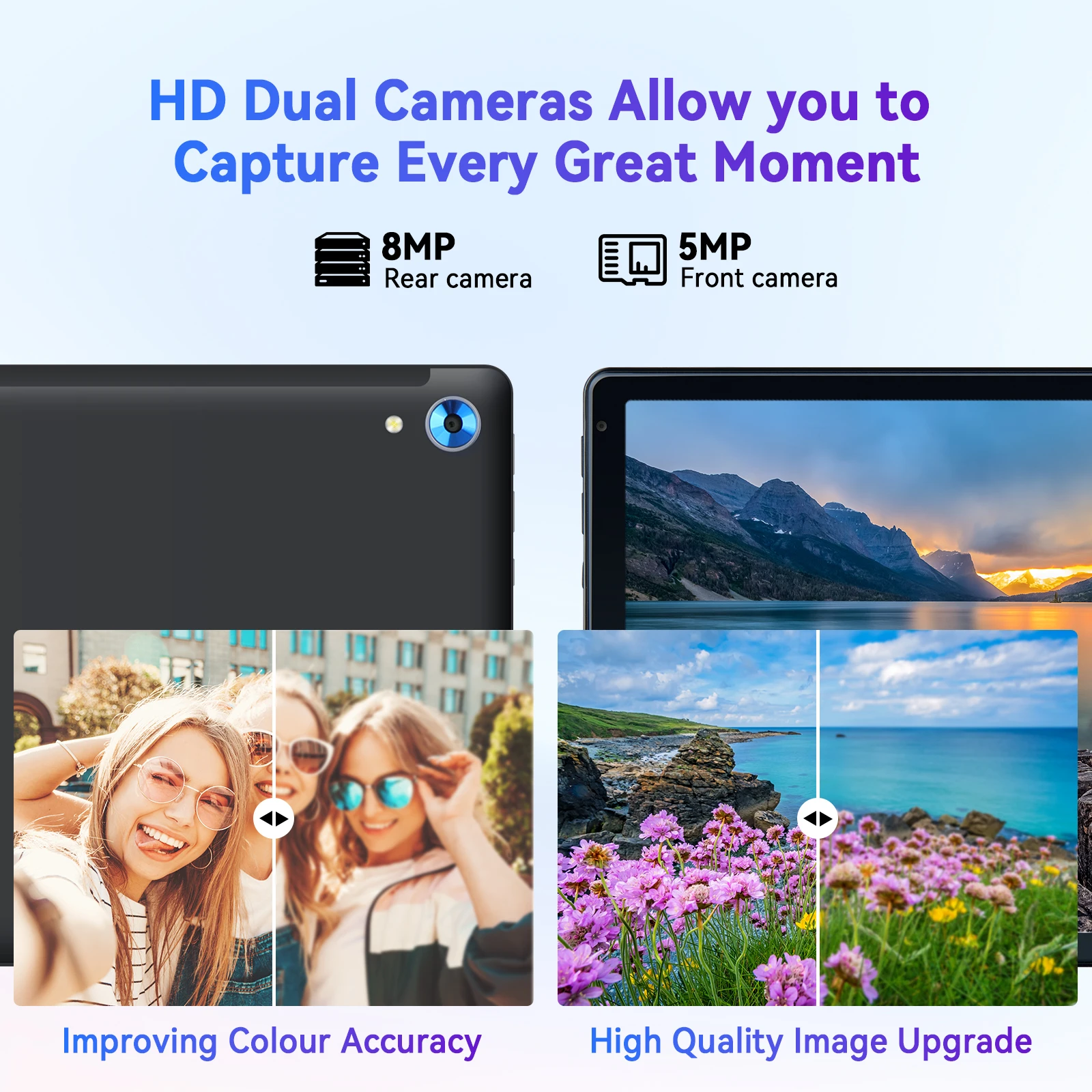 Tablet Tablet Android 15 da 10,1 pollici 24 GB RAM 128 GB ROM (1 TB TF) Octa-Core Doppia fotocamera WiFi 6 Bluetooth Ricarica rapida Tablet PC