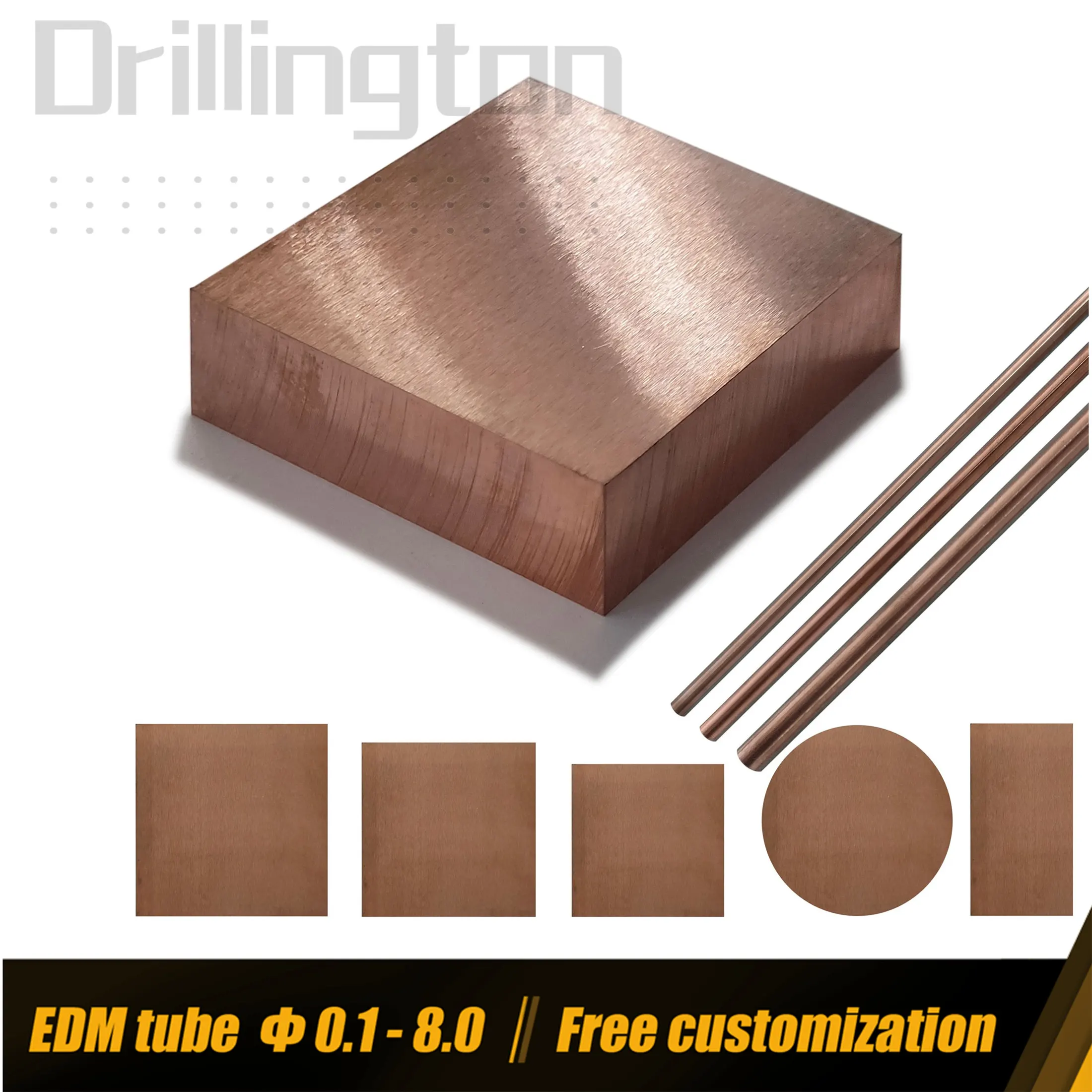 Imagem -04 - Drillington Custom Edm Eletrodo Tubo Guia Tapping Eletrodo Rod Placa Outras Peças da Máquina Compra a Granel