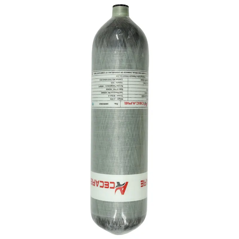 ACECARE 3L Carbon Fiber Cylinders 4500Psi 300Bar High Pressure Cylinders Scuba Diving Tank Thread M18*1.5