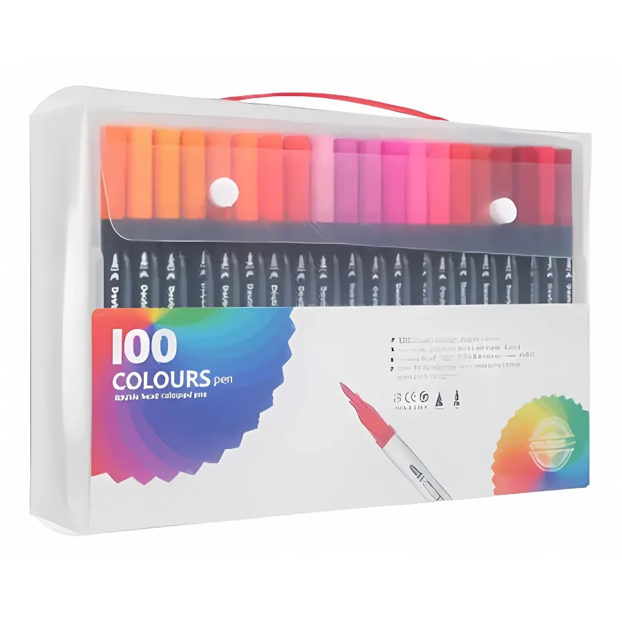 Kit 12 / 24 / 36/ 48/60/80 Pens 2 in 1 - Brush Lettering and Dual Pen Fit