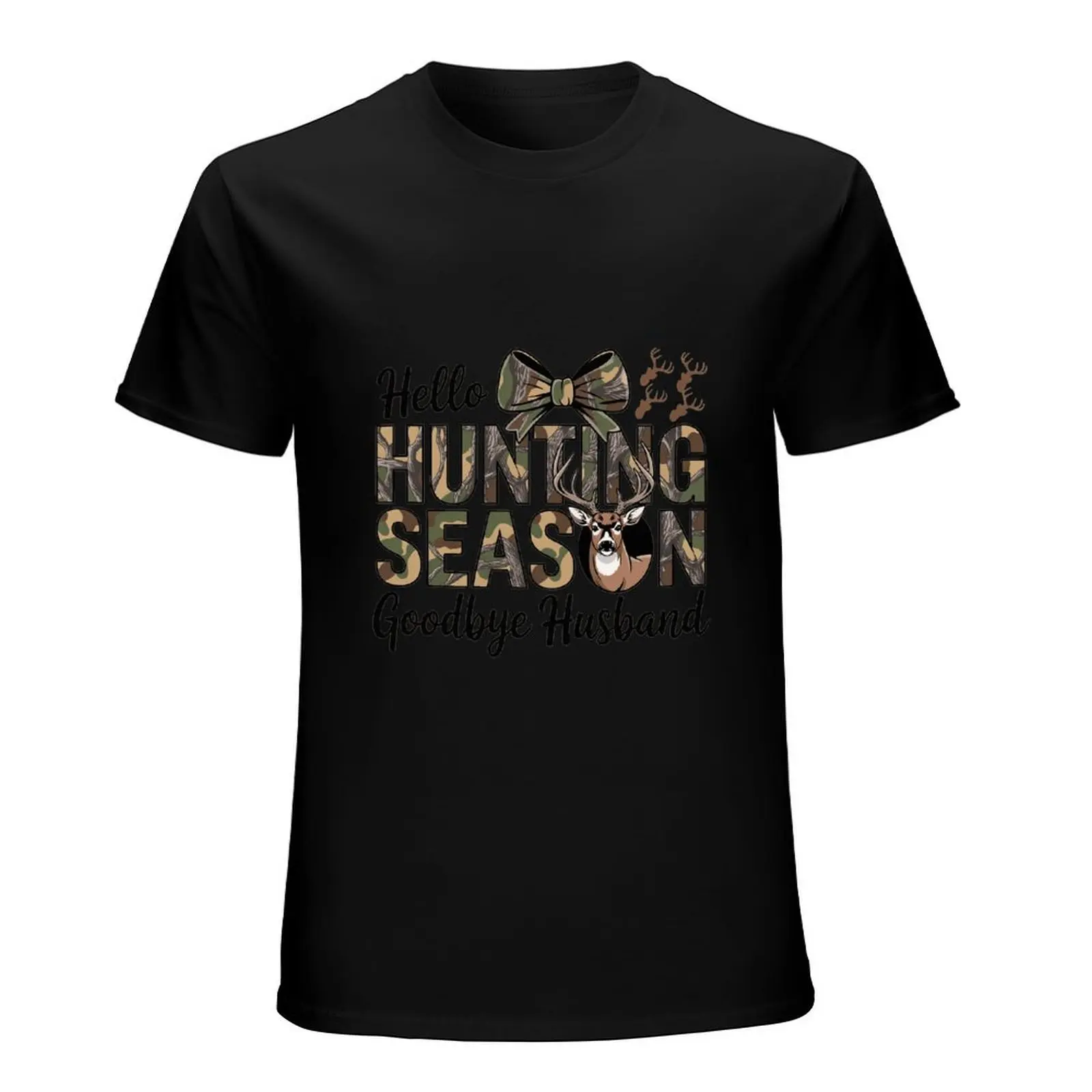 Cute Cartoon Mallard Duck Camo Bow Hunting Black Short Sleeve Tshirt Duck Hunter Dog Owner Holiday Gift Tee