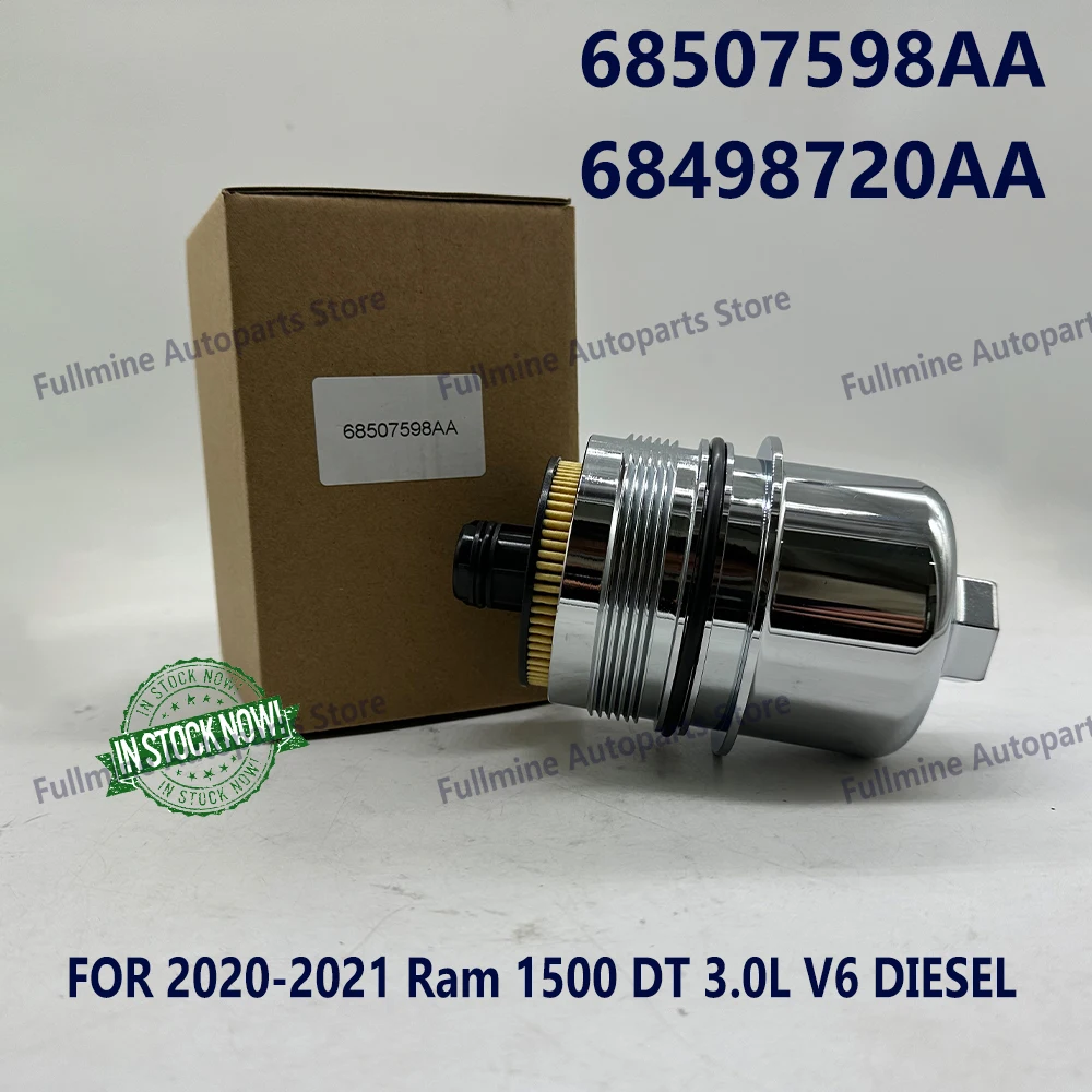 Upgrade! NEW 68507598AA 68498720AA Car Engine Oil Filter Aluminum FOR 2020-2021 Ram 1500 DT 3.0L V6 DIESEL