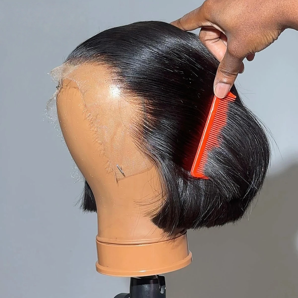 Bob Wig Lace Front Human Hair Wigs Brazilian Short Bob Wig 13x4 HD Lace Pre Plucked Glueless Human Hair Lace Front Wig for Women