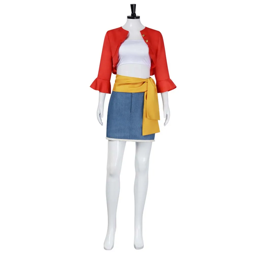 

Хэллоуин вечерние аниме женский костюм Обезьяна Д. Луффи косплей костюм