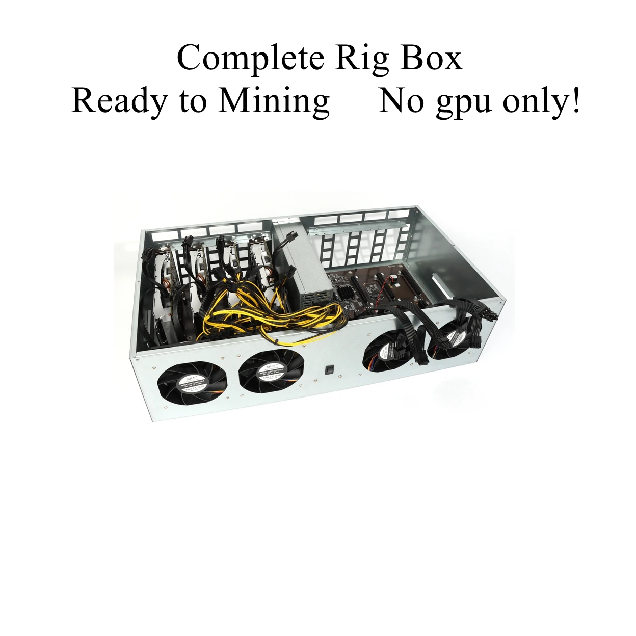 Etherine Mining Rack 8 GPU 847 Miner Case for Mining ETC ETH Mining Rig with Built in Power Supply Rig Box