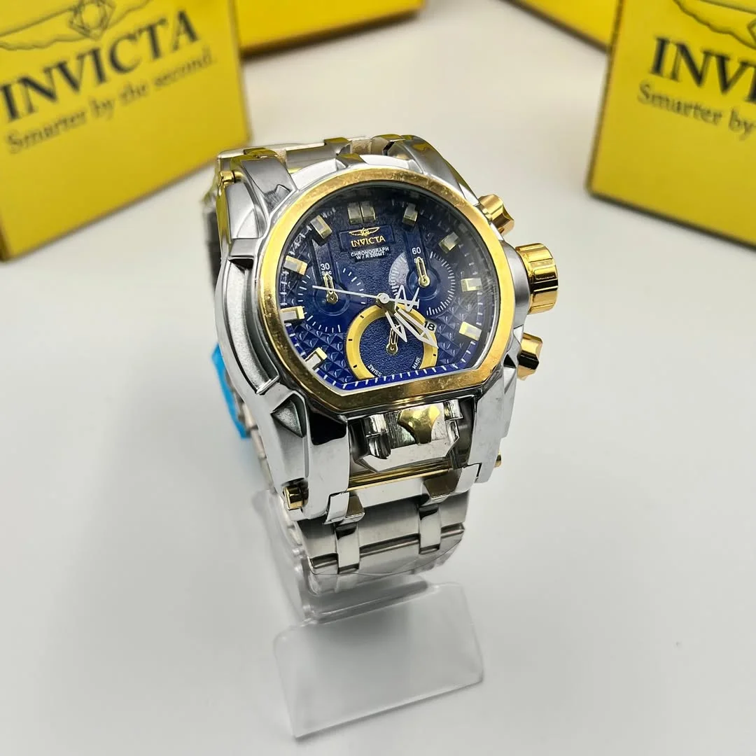 Relógio Masculino Invicta Zeus Magnum Aço Inoxidável Robusto À Prova D'água Grande e Pesado Enviado na Caixa