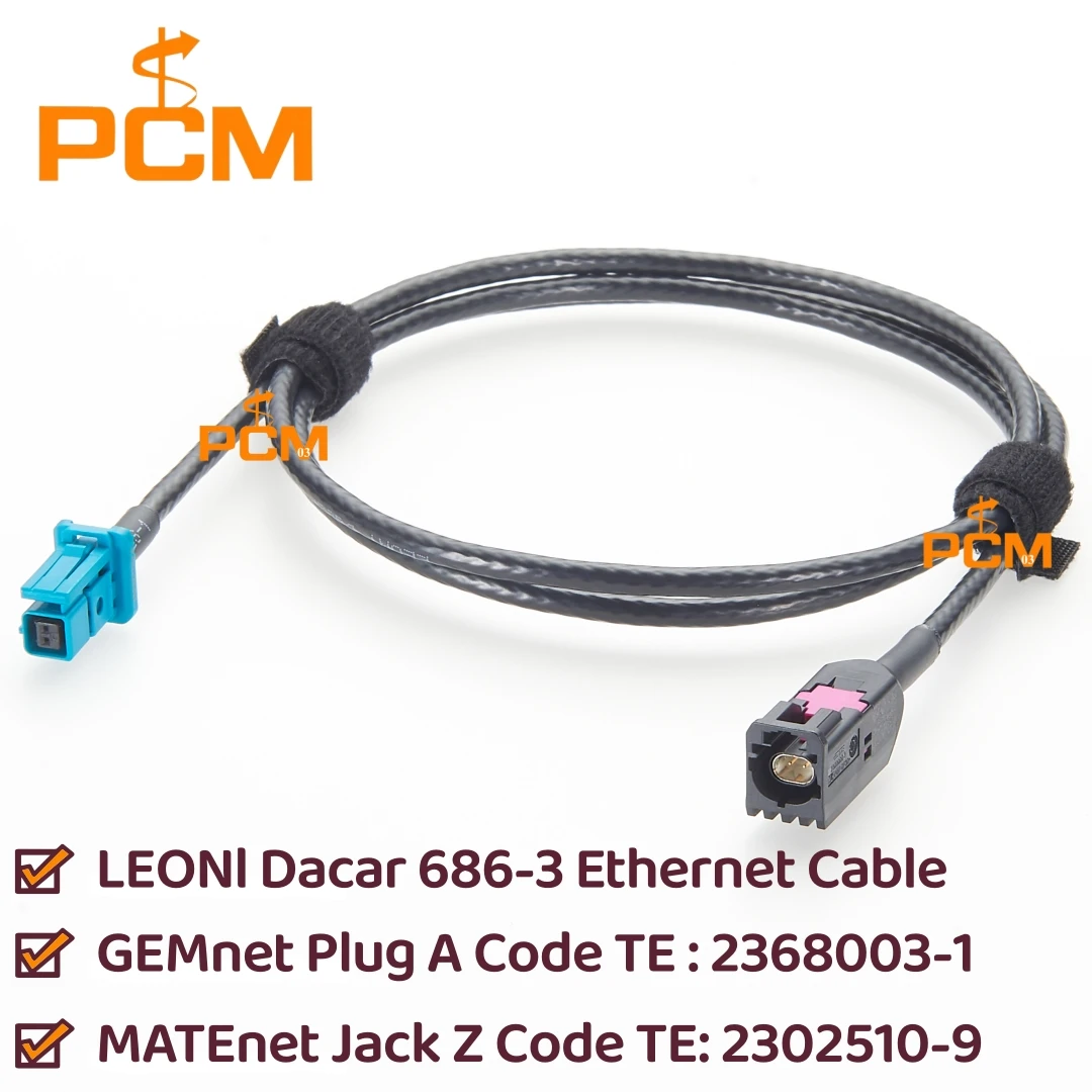 

Разъем GEMnet (штекер) 2368003-1 на разъем MATEnet (гнездо) 2302510-9, код Z, автомобильный Ethernet-кабель для камеры, датчика, LiDAR