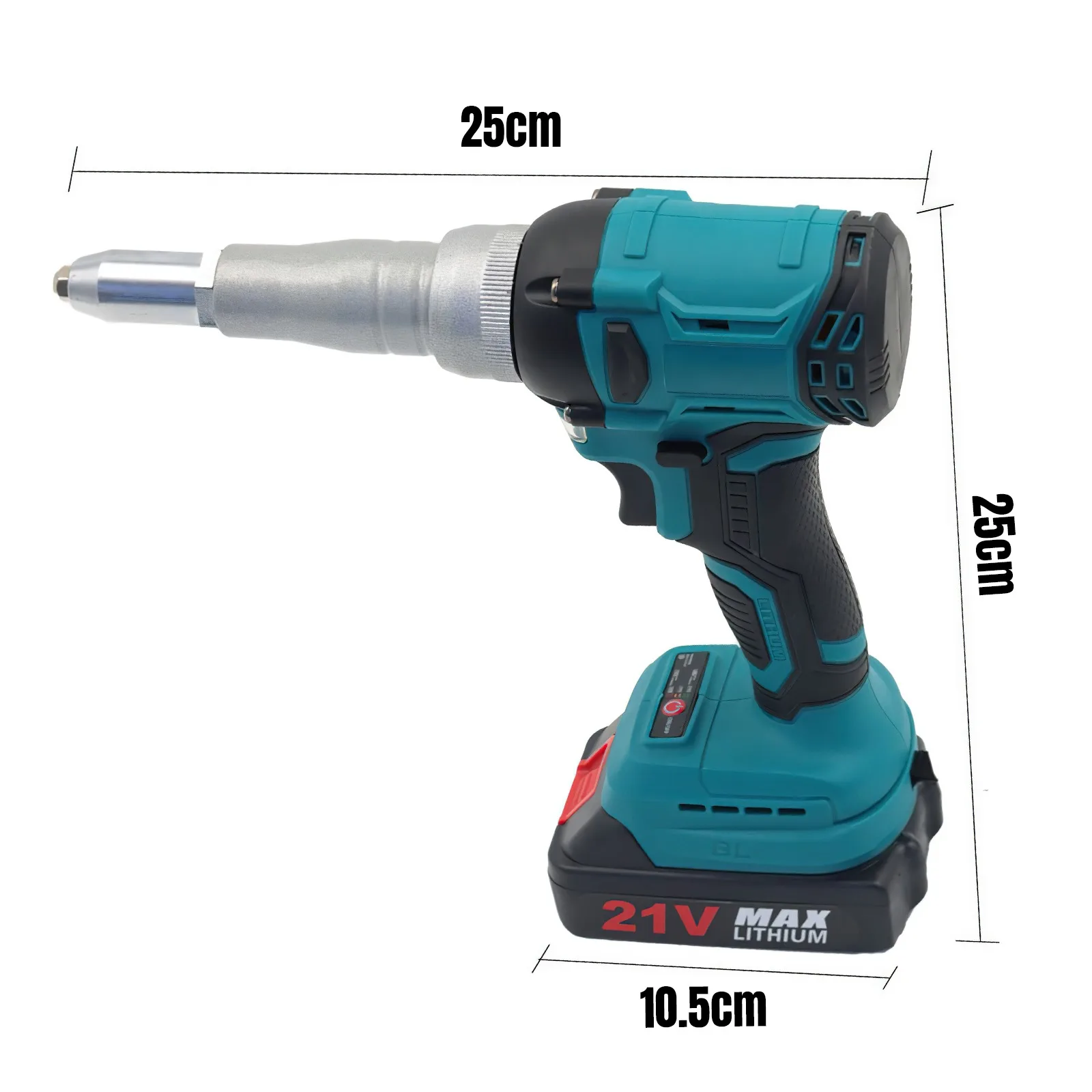 20000N Bürstenlose Elektrische Nietpistole 2,5/3,2/4,0mm Nietmutternpistole Bohrer Automatisches Nietwerkzeug für Makita 18V Akku – Detail 1